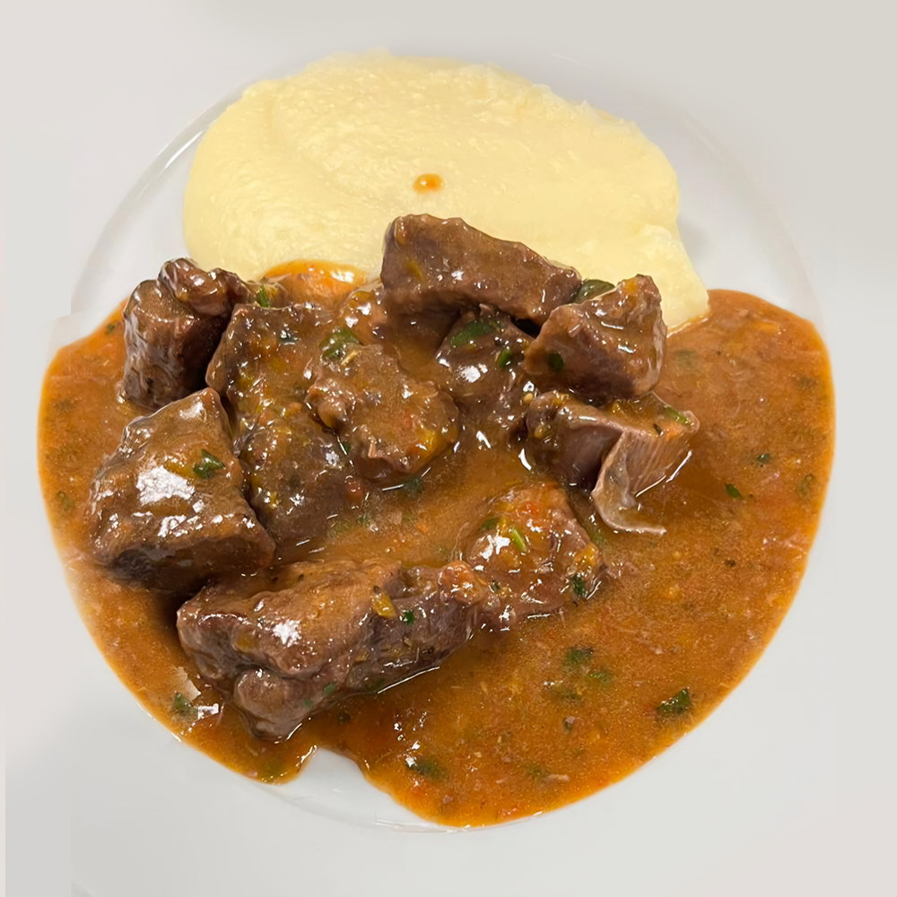 Daube de cerf & purée à la truffe