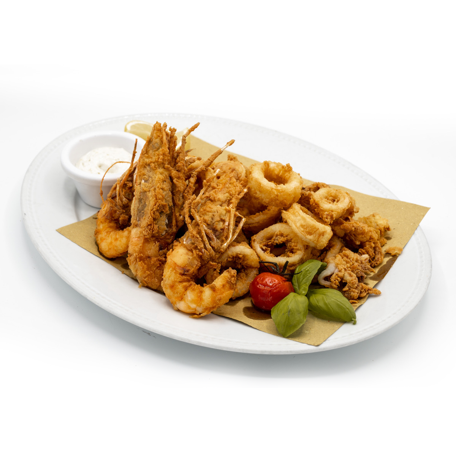 Friture de calamars et gambas