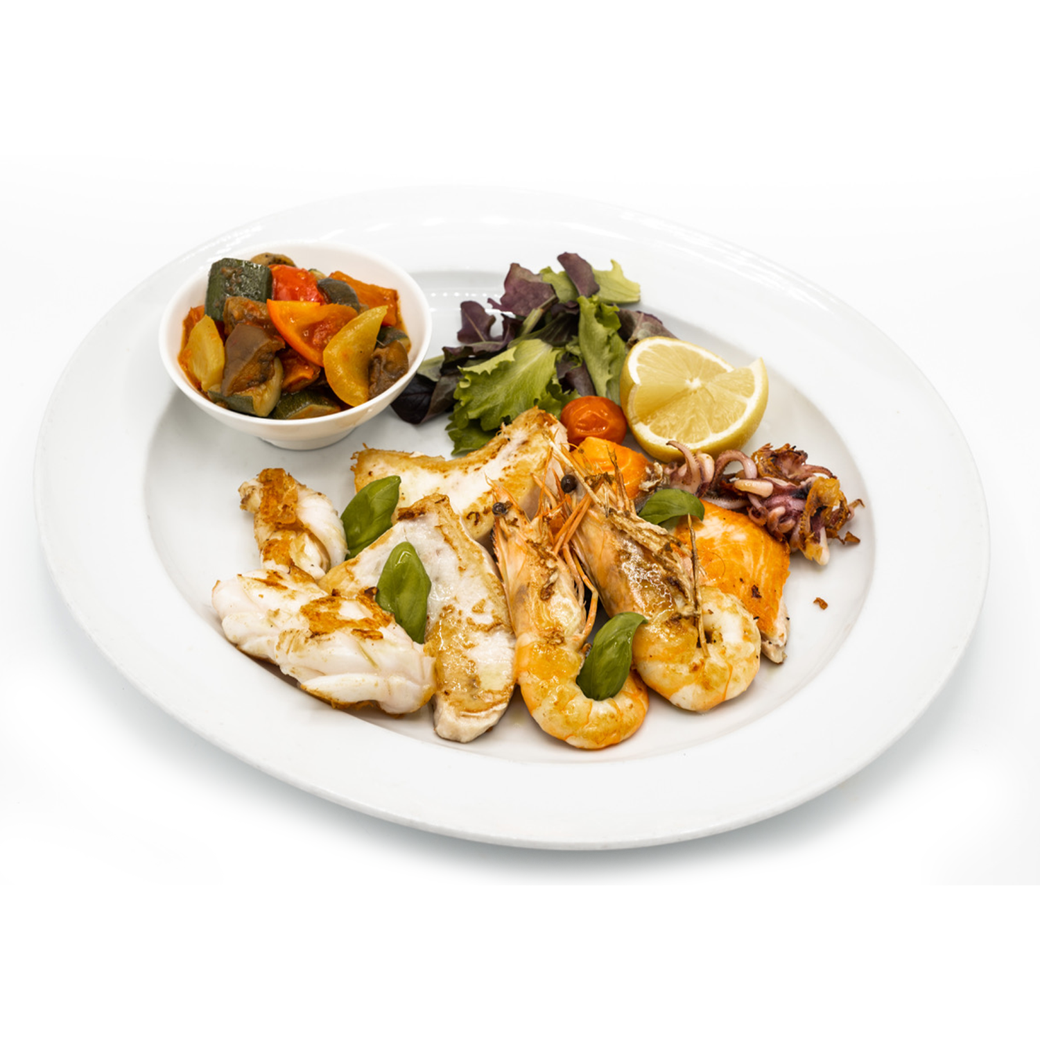 Grillade mixte de la mer & ratatouille